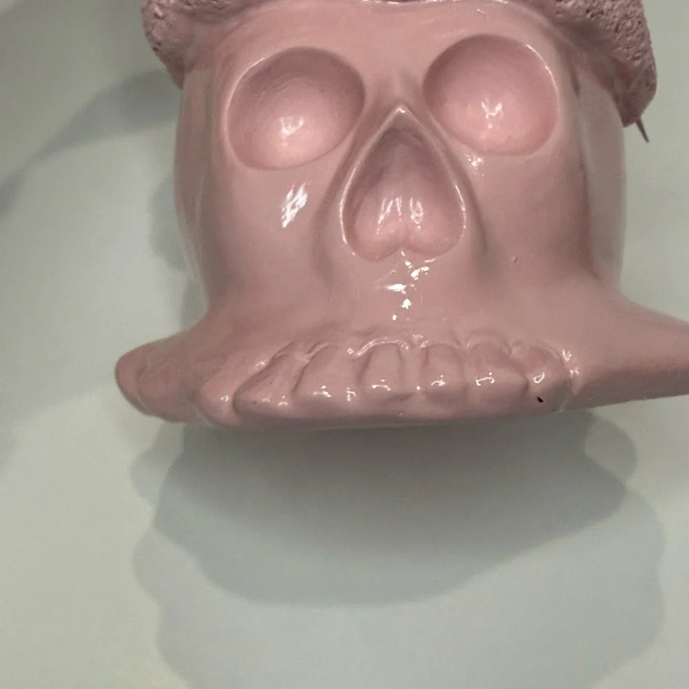 HERE LIES SUMMER Pink Skull & Bow Ice Cream Cone Halloween Summerween Decor NWT - Picture 10 of 15